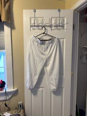 adidas Youth Boys Triple Stripe Pull Up Baseball Pants White